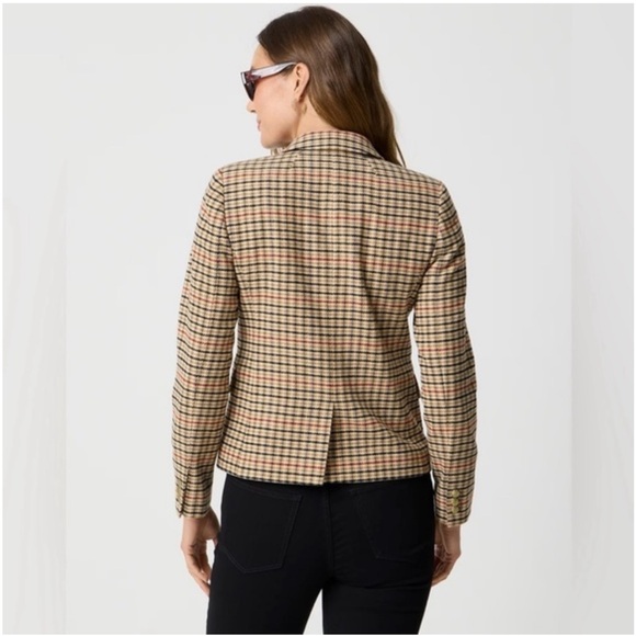 J.Crew Herringbone Wool Blend Schoolboy Blazer Size 4 Classic Tailored Jacket - Picture 4 of 14